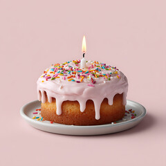 birthday cake with candles