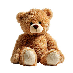 Obraz premium Adorable plush teddy bear, light brown fur.
