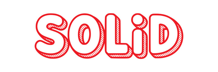 Solid Red Text Graphic.