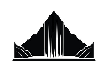 Waterfall chart silhouette vetor design.eps