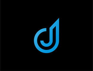 Modern letter j logo design