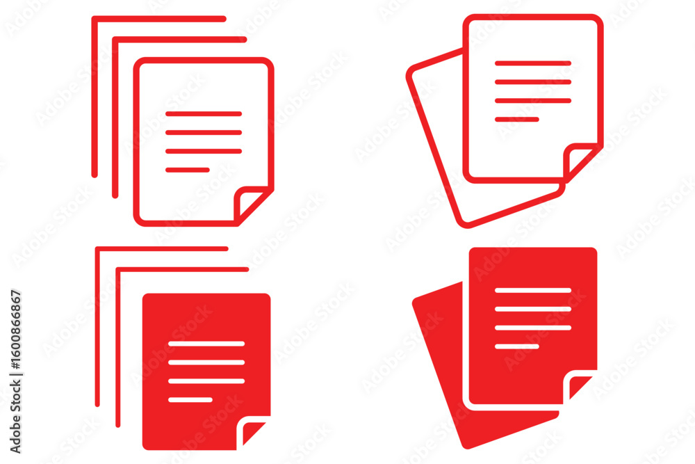 Poster document line icon. paper document icons set. document icon set vector. document icon vector isolate