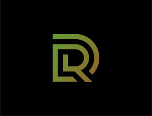 Abstract letter r logo design