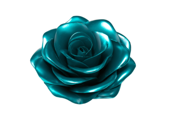 a blue rose is shown against a white background