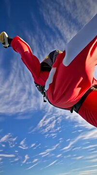 Thrilling skydiving view!