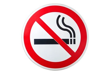 No Smoking Sign: Red Circle Prohibition Symbol for Public Areas