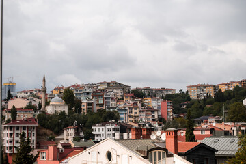A cityscape view of the suburbs in the city of Istanbul, Turkey.