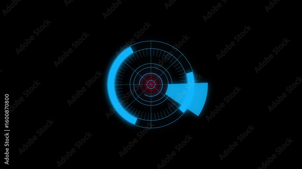 Aufkleber abstract technology background with digital futuristic radar rotation. signal transmitted sonar rada