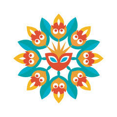 Caribbean Cultural Festival Mask Mandala