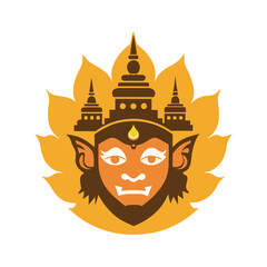 Cambodian Royal Mask Mandala Design