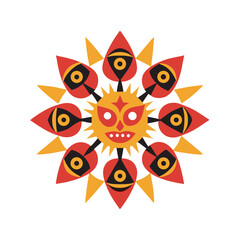 Yoruba Ritual Mask Mandala Pattern Art