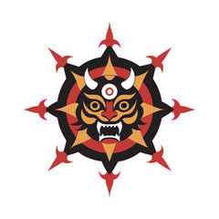 Southeast Asian Mythical Mask Mandala