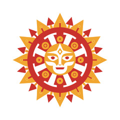 Peruvian Inca Ritual Mask Mandala