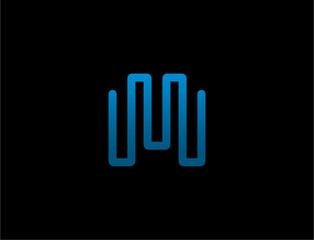 Blue abstract business symbol