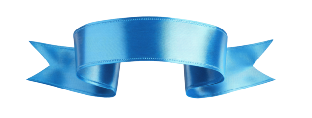 Glossy, light-blue ribbon banner