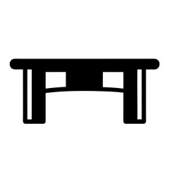 Simple graphic depiction of a bridge with flat top and legs