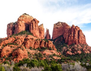 Fototapeta premium Red rock formations, scenic view