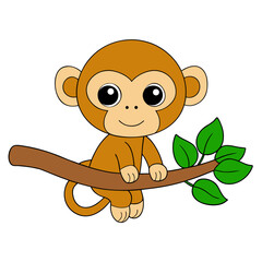 Obraz premium Monkey in a tree branch
