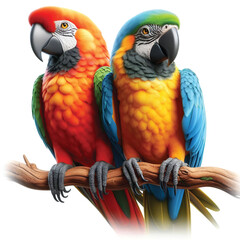 a realistic parrots bird vector