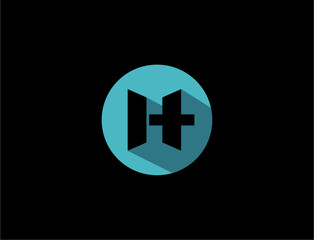 Obraz premium Teal circle logo graphic design