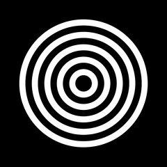 Concentric circles radiate outward abstractly in monochrome minimalist graphic design