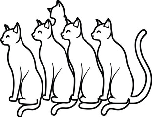 Cute cartoon cat and mouse, and cat and dog vector animal illustrations, cartoon cat, cartoon mouse, cartoon dog