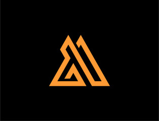Modern orange geometric logo design
