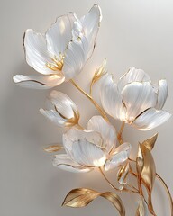Elegant Floral Wall Sconce Design
