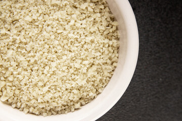 Food salt crystals sea food salt spices food additive gourmet food background on the table rustic food top view copy space