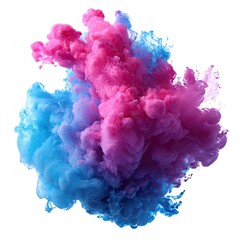 Fototapeta premium Abstract cloud of vibrant pink and blue ink