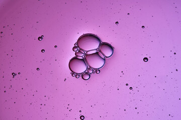 Beautiful round bubbles in the shower gel.