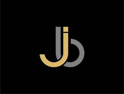 Stylish monogram logo design jb