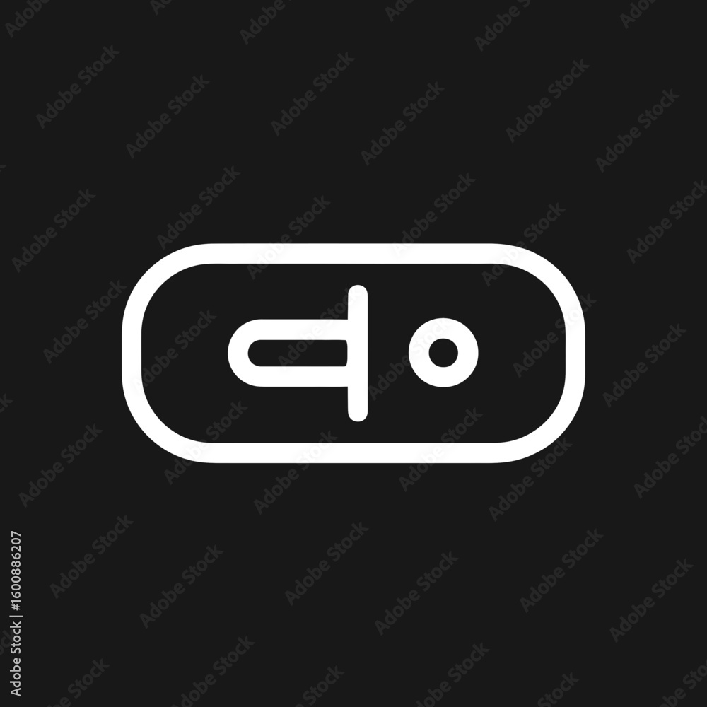 Poster toggle switch activates device function sleek background design interface