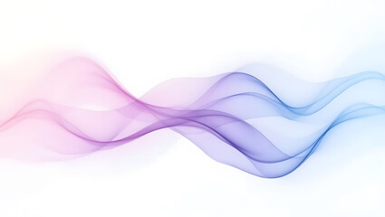 Soft pastel gradient waves flowing across white background
