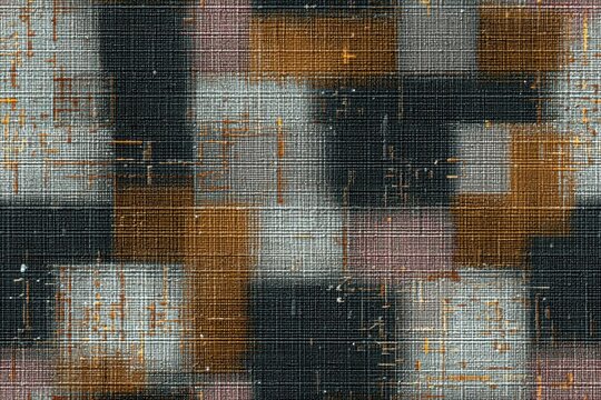 seamless pattern, abstract digital neutral linen fabric texture, soft beige and light taupe tones, subtle woven details in flat vector style, clean and minimalist design,