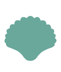 Seashell clip art design on plain white transparent isolated background for sign, decal, card, shirt, hoodie, sweatshirt, apparel, tag, mug, icon, poster or badge