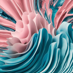 seamless pattern with pink and blue flowers