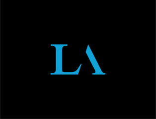 Simple la initial letters logo design