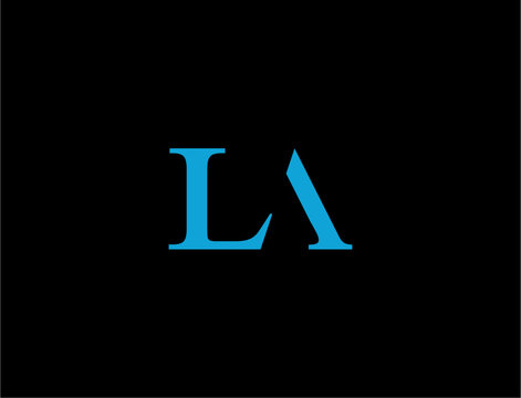 Simple la initial letters logo design