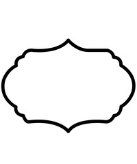 Frame clip art design on plain white transparent isolated background for card, shirt, hoodie, sweatshirt, apparel, tag, mug, icon, poster or badge