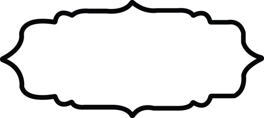 Frame clip art design on plain white transparent isolated background for card, shirt, hoodie, sweatshirt, apparel, tag, mug, icon, poster or badge