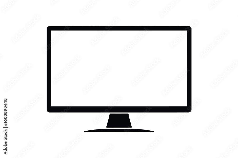 Fototapete Simple icon of a modern computer monitor display