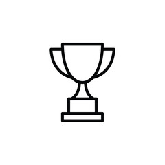 Simple outline icon of a winner s trophy