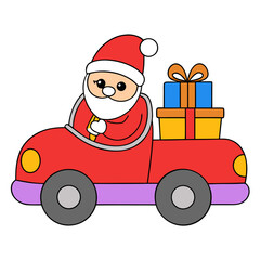 santa claus with gifts