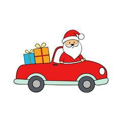 santa claus with gifts