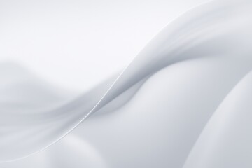 Minimal White and Light Gray Abstract Wave Background – Smooth Gradient Flow for Wallpaper