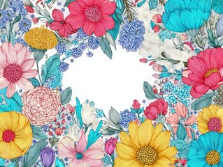 Floral Abundance: A vibrant display of diverse blossoms, a symphony of colors and forms.