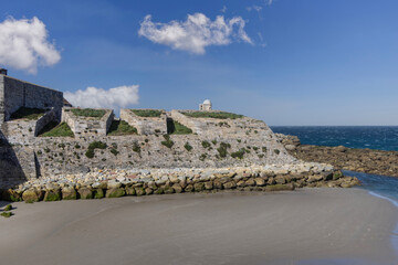 Fortified complex of island of Tarifa, causeway between Mediterranean and Atlantic, Tarifa, Spain, Andalusia