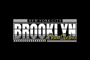 Brooklyn Streetwear Urban Style Typography T-Shirt Design
