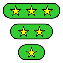 illustration of a collection of content rating star icons